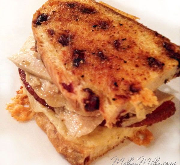 Turkey & Ham Grilled Cheese on Cranberry Sourdough
