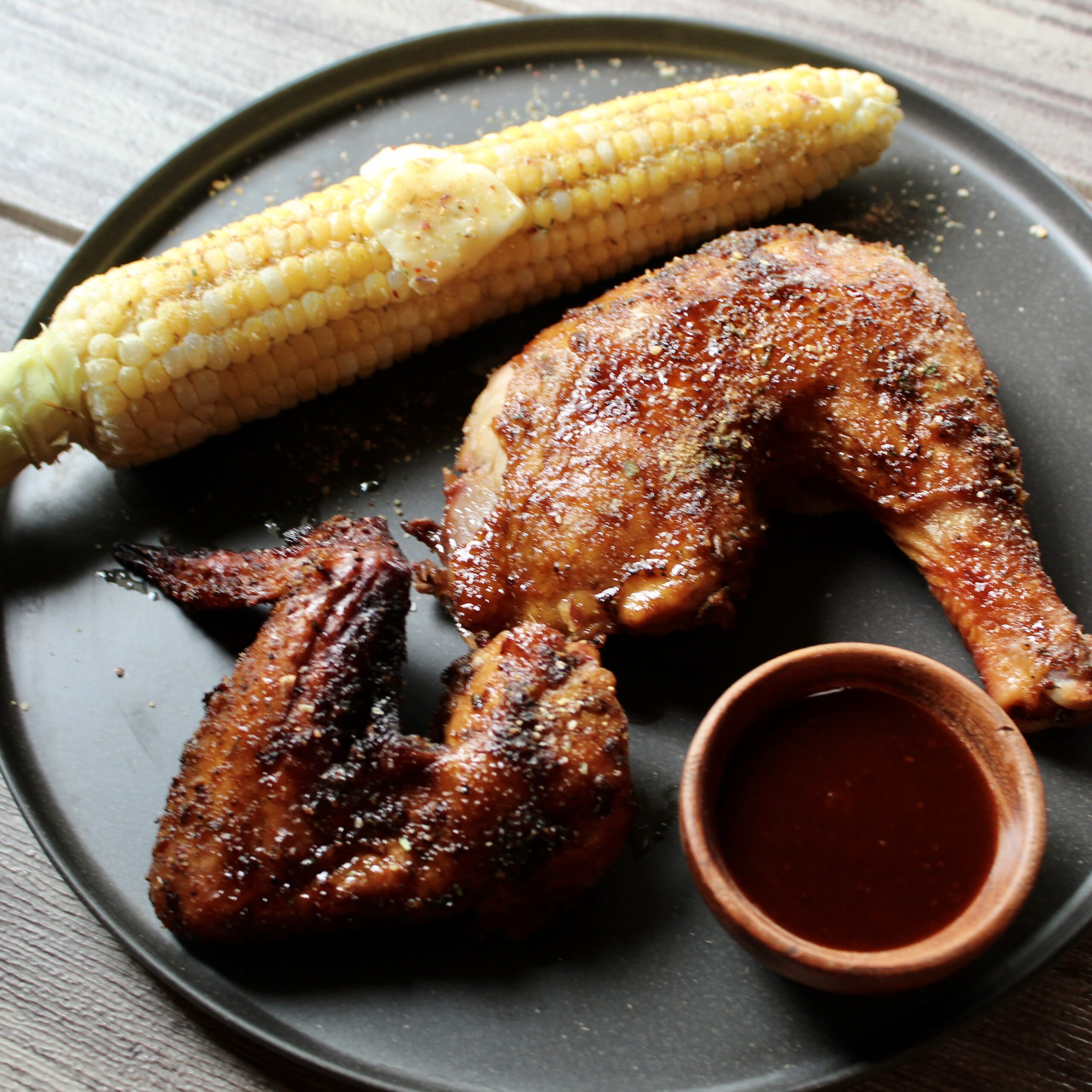 Whole Roasted Sweet, Spicy & Garlicky Chicken with a Hint of Ginger